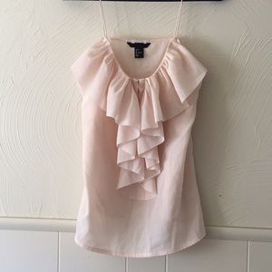 Pink ruffle blouse